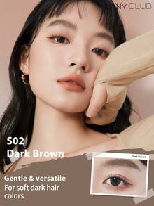 unny club 凝胶眉笔，眉毛睫毛膏，快速固定自然眉妆，具有护理效果，有色，丰盈，轻盈顺滑，持久，快干，防水防汗，眼妆 - S02深棕 - 查看 4