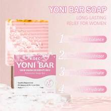 KOEC 4 Piece Female Intimate Care Casual Hygiene Products, Renew Her Rejuvenating Yoni Body Oil + PH Blancing Feminine Yoni Soap Bar + UItra Fresh Yoni Foam Wash + Yoni Fresh Shower Gel - Hồng - Xem 8