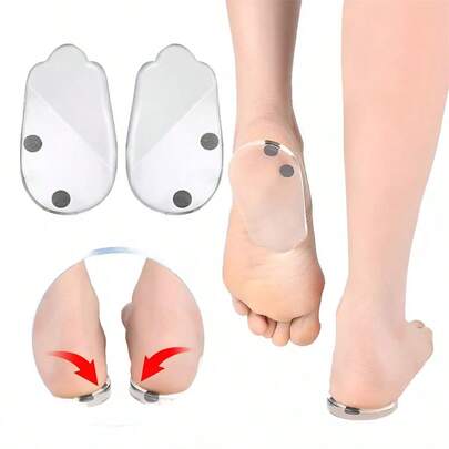 1 Pair Transparent Silicone Gel Heel Cushion Inserts, Invisible Shoe Pads For Women Suitable For Shoes, Sandals, High Heels, Sneakers