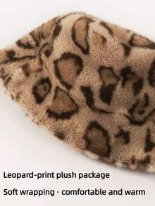 Leopard Print Bucket Hat For Women, Flattering & Thick Warm Cap - A - View 7
