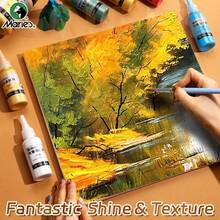 Marie's 金属丙烯酸涂料，珠光浓郁闪亮颜料，带便携式瓶，可呈现闪光金色银色，适用于 DIY 艺术绘画、木材、玻璃、瓷器、绘画、绘图、混合颜色、不褪色、艺术家艺术用品、成人（50 毫升/1.7 液盎司） - 單件 - 查看 9