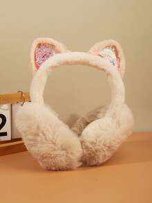 冬季耳套 - 女孩可爱耳罩 - 耳袋 - 保暖耳罩 - 毛绒耳朵耳套