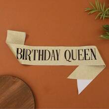 2 pièces/set Ensemble de couronne de strass en forme de larme pour anniversaire, couronne dorée reine d'anniversaire avec bretelle, accessoires pour cheveux joyeux anniversaire pour femmes, décorations de fête