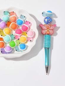 6/12/20/30/50pcs Cute Cartoon Colored Turtle Charms, Suitable For Making Necklace, Bracelet, Keychain Jewelry - Multicolor - View 1