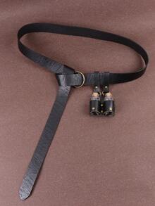 4pcs/Set Medieval Wizard Alchemist Potion Bottles, Glass Bottle Body With Medieval Knight Belt, Suitable For Cosplay Props And DIY Crafts - Black ZSJ-291 ZSJ-323 SP-173-2PCS - View 7