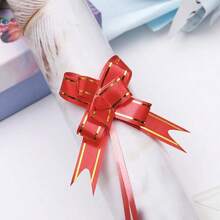 100pcs/200pcs Gift Basket Drawstring Bows, Spring Gift Packaging Decor, Gold Edged Drawstring Bows With Ribbons, Suitable For Birthday, Wedding, Easter Gift Wrapping - Multicolor - View 9