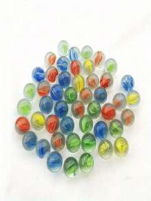 50/100 Peças Bolinhas de Gude de Vidro Coloridas 16mm/0,62 polegada, Adequadas para Jogos de Bolinhas, Decorações de Festa DIY, Decoração Doméstica, Decoração de Aquário, Ação de Graças, Presentes de Ano Novo - Multicolorido - Visão 8