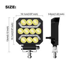 1 个 AURUM BEAM 30W 八角形 4 英寸 LED 工作灯，越野辅助灯，带独特的日间行车灯，适用于卡车、轿车、SUV、拖拉机、叉车和货车