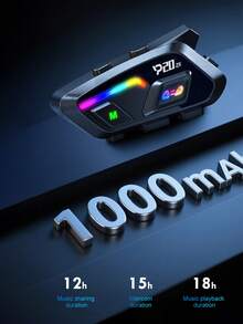 P20 2-Pack Motorcycle Helmets With Bluetooth 6.0 Wireless Walkie-Talkies, 500-Meter Range, Music Sharing Headsets, And Over-Ear Speakers – Motorcycle Accessories. - P20 2X - View 6