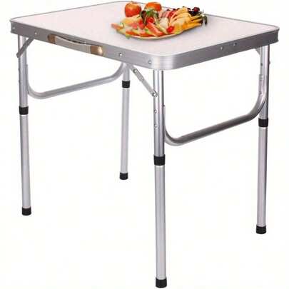 Small Table Folding Table Adjustable Height Top For Home Party