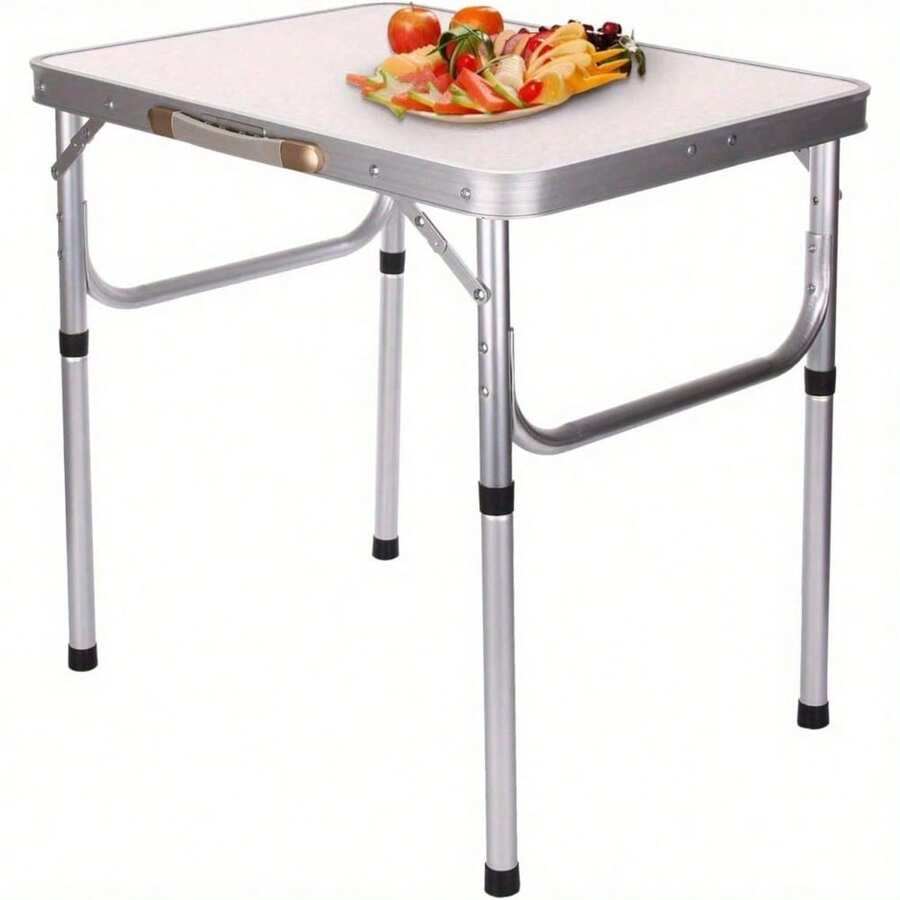 Small Table Folding Table Adjustable Height Top For Home Party