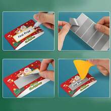 20pcs Christmas Scratch Off Cards With Golden Tickets - Reveal Hidden Messages, Santa, Polar Bears, Merry Christmas - For Secret Santa, Party Favors, Gifts - Elegant Holiday Stationery - Compatible With Standard Printers - Ideal For Christmas, Birthdays, Corporate Events - Bulk Scratch Cards For Gifts, Festive Gifting, Cartoon Themed Cards, Versatile Gift Cards