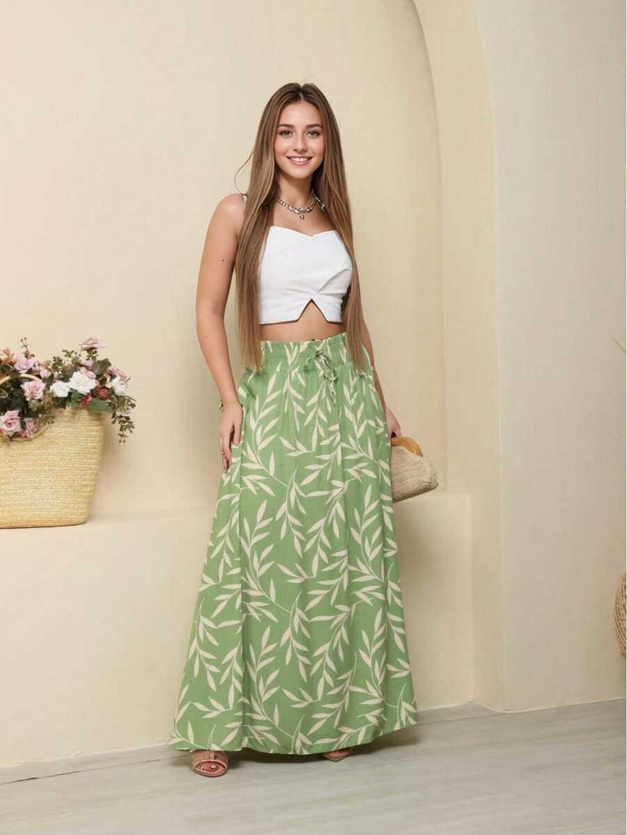Women Skirts - Olive Green - View 1