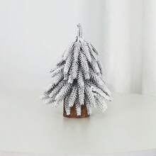 Christmas Decorations Mini Artificial PE Christmas Tree, Holiday Party Decor Small Christmas Tree, Window Display Atmosphere Ornament, Tabletop Decor, Christmas Decoration, Christmas Window Cabinet Decor, Holiday Display, Artificial Snowy Small Tree Tabletop Ornament Home Decor Room Decor Winter