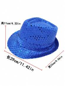 Forever & Moment 1 件 1970 年代复古迪斯科亮片帽 | 男女通用闪光派对帽，适合夜总会、婚礼庆典和生日 | 闪亮中性舞蹈帽 - 彩色 - 查看 9