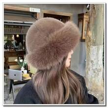 Elegant Women's Faux Fur Winter Hat, Luxurious Thickened Mongolian Style Outdoor Warm Hat - Comfortable Fluffy Ear Protection Design, Lightweight Elastic, Perfect Gift For Family And Friends In Christmas And New Year - Multicolor - View 6