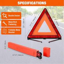 Car Reflective Triangle, Car Emergency Tripod, Car Accessories, Car Triangular Warning Sign, Roadside Reflective Triangle