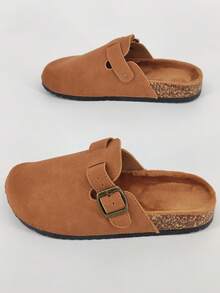 Damen 2025 Herbst/Winter Neue Pantoletten mit dicker Sohle, geschlossene Zehenpartie, bequem zu tragen in allen Jahreszeiten