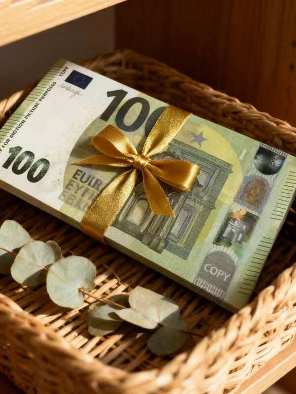 30/120 Large Size 100 Euro Banknotes, 20 Mini 100 Euro Banknotes, Euro Prop Banknotes Are Made Of Durable Paper With Clear Printing, Suitable For Movies, Videos, Birthday Parties, Valentine's Day, New Year, Weddings And Festival Items, Photo Props (Note: For Prop Use Only)