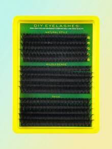 300 Stücke einzelne Wimpern Flauschige Wimpernbüschel 60D+80D+100D Einzelwimpern Dicke Wimpernbüschel D-Volumen Wimpernbüschel 9-18MM Verwischte Büschelwimpern, für den täglichen Gebrauch, Ausgehen oder Zuhause, geeignet für Partys, Musikfestivals, Halloween, Weihnachten, um ein perfektes und exquisites Make-up zu kreieren
