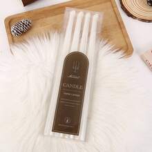 Suport de lumânare lung, colorat, în stil european, galvanizat, en-gros, fără fum și fără miros, pentru cină acasă