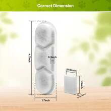 Filtry do fontanny dla kota do dystrybutora wody ze stali nierdzewnej o pojemności 410 uncji/3,2 galona/12 litrów, 6 filtrów zamiennych do fontanny dla kota z 6 gąbkami