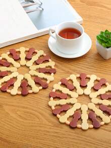 Bamboo Heat Insulation Mat, Pot Holder, Dining Table Placemat, Bowl Pad, Plate Coaster, Square/Round Shape,Home And Kitchen Must-Haves, Kitchen Utensils And Equipment As Christmas Practical Gifts