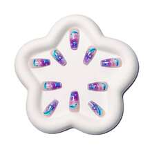 Halloween Best-Selling Handmade Press-On Nails |   High-Quality Reusable Nail Patches, Dreamy Ocean Series Nail Art - Màu tím - Xem 5