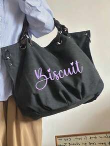 Personalizowana haftowana torba vintage, damska torebka do pracy, przenośna torba płócienna o dużej pojemności, torba szkolna dla studenta, modna torebka, minimalistyczna, codzienna torba płócienna, duża pojemność torby do pracy, uniwersalna płócienna torba na ramię, damska torebka codzienna, torba na ramię w stylu retro, duża pojemność torby na ramię, odpowiednia na codzienne wyjścia, prezent dla rodziny, przyjaciół, dziewczyny, duża pojemność torby na ramię