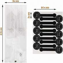 100 Piezas de Bolsas de Plástico Translúcido para Galletas y Dulces - Blanco - Ver 2