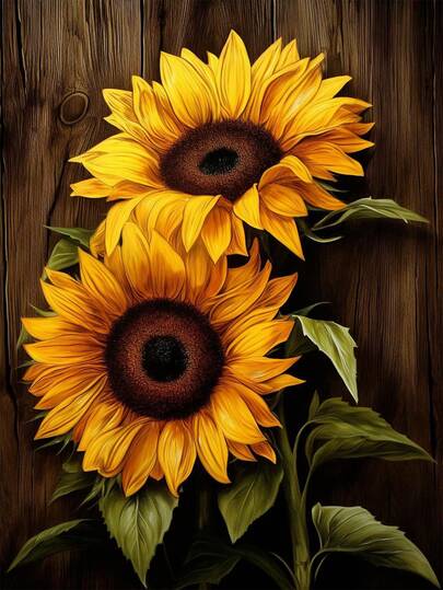 1pc DIY Diamond Painting - Flower, Floral, Sunflower, Home Decor, Full Drill, 30*40cm/40x50cm