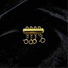 1 pièce Fermoir à glissière multi-brins en acier inoxydable pour bracelet/collier avec anneaux de jonction, anneaux à ressort, fermoirs tubulaires pour la création de bijoux