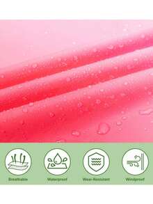 3-In-1 Multifunctional Hooded Rain Poncho For Adults With Neckline Buttons, Portable Raincoat With Pockets, Lightweight Rain Jacket For Women And Men Outdoor Activities