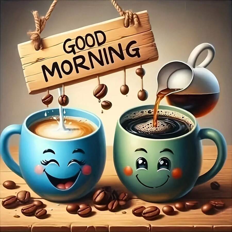 Kit de peinture de diamant 5D, thème de tasse de café, inspiration alimentaire, peinture à l'huile faite main sur canevas, convient pour le bureau, la maison, la chambre, le salon ou en cadeau, sans cadre 20 x 20 cm, 40 x 40 cm