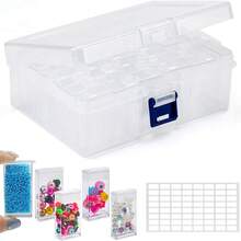 1 件 42/72 槽钻石画配件收纳盒，5D 钻石画珠子艺术套装盒，珠宝和美甲用品收纳盒，轻巧易用 - 無色 - 查看 7