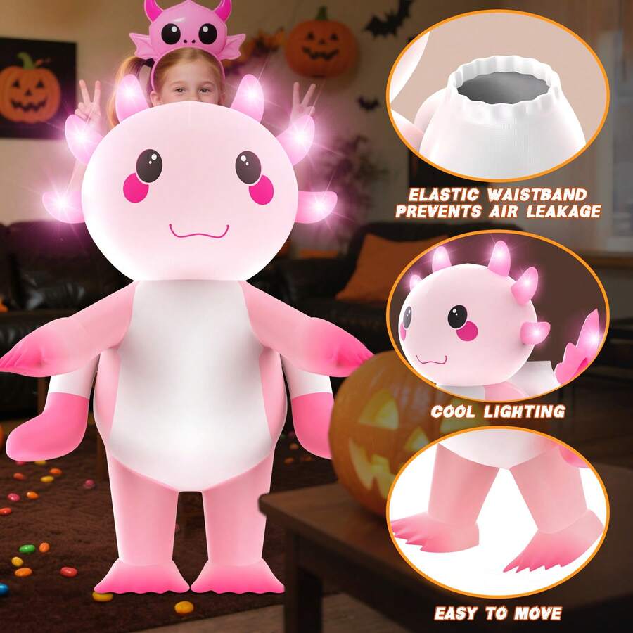 Skirfy Literally Great-Inflatable Axolotl Riding Costume With LED ...