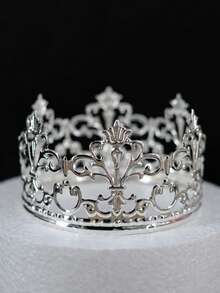 1pc Alloy Bridal Crown, Princess Tiara For Birthday, Wedding, Party, Valentine's Day, Women's Day, Mother's Day Floral Decoration