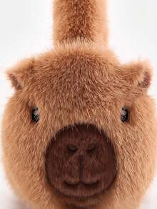 1pc Cute Capybara Ear Muffs, Thick Fleece Ear Warmers For Autumn/Winter, Warm And Cold-Proof Ear Covers