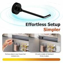 6pcs Magnetic Hooks Heavy Duty, 1.7lb Neodymium Magnet Hooks Cruise Ship Walls, Garage, Kitchen, Refrigerator, No Drilling Hanging Hooks Towels, Keys, Utensils Black - 最初的 - 查看 6