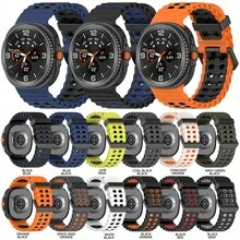 Pulseira Esportiva de Silicone Bicolor Compatível com Samsung Galaxy Watch Ultra, Pulseira Marinha para Galaxy Watch Ultra 47mm, Pulseira para Galaxy Watch 8/8 Classic