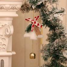 1/3 Stücke Weihnachtsdekoration kleine Glocke Anhänger Schleife Filz Weihnachtsbaum Auto Tür Hängende Dekoration Windspiel Atmosphäre Anhänger
