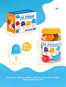 1 Set Montessori Ice Cream Alphabet Matching Game - Early Learning Educational Toys For 2-4 Year Olds, ABC Recognition & Fine Motor Skills Development, Color Sorting & Counting, Educational Toy ,Christmas/Birthday Gift For Kids