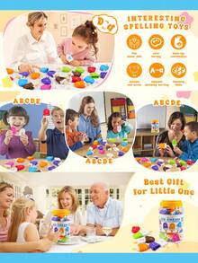1 Set Montessori Ice Cream Alphabet Matching Game - Early Learning Educational Toys For 2-4 Year Olds, ABC Recognition & Fine Motor Skills Development, Color Sorting & Counting, Educational Toy ,Christmas/Birthday Gift For Kids