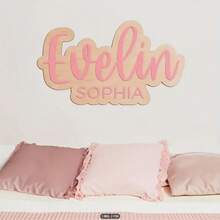 1 件定制姓氏标牌 - 个性化婚礼、周年纪念、乔迁礼物 - 农舍墙壁装饰牌匾 - 木制挂饰 - 定制姓氏展示，适用于客厅、入口、家居 - 乔迁或婚礼礼物 - 易于安装，预钻孔 - 优雅的草书字母 - 耐用装饰、婚礼装饰、经典设计、手工制作、室内设计师、2D 平面、定制姓名木质标牌