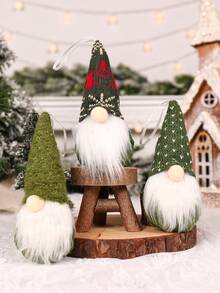 3 pièces Poupée de Noël Décorations de Noël suspendues, Poupée de lutin de Noël, Ornement de Noël, Décorations pour sapin de Noël, Décorations de Noël, Décorations de Noël joyeuses, Décorations de fête de Noël, Décorations de Noël, Décorations de Noël pour la maison, Cadeaux de Noël, Décorations d'hiver, Faveurs de fête de Noël, Fournitures pour rassemblement à la maison, Accessoire festif, Décoration de cheminée, Décoration d'intérieur, Décoration de chambre, Décoration du Nouvel An 2026