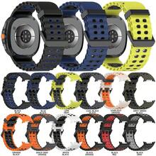 Pulseira Esportiva de Silicone Bicolor Compatível com Samsung Galaxy Watch Ultra, Pulseira Marinha para Galaxy Watch Ultra 47mm, Pulseira para Galaxy Watch 8/8 Classic