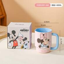 Disney 1 件陶瓷马克杯收藏套装 - 米奇米妮唐老鸭黛西经典人物耐热饮具，可重复使用的瓷咖啡杯，适用于办公室家庭酒吧装饰，动漫收藏品圣诞节生日情人节礼物 - 彩色 - 查看 7