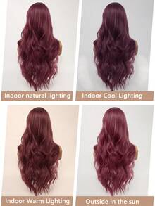 clouder Red Highlight Pink Extra Long Curly Wig 30 Inch Cosplay Wig Halloween Christmas Wig Elegant Soft Matte Hair Loose Curls Casual Outing Street Punk Wig Rock Wig Fluffy Natural Cool Girl Synthetic Heat-Resistant Fiber Wig Suitable For Women Daily Party Wig Music Festival Wig Avant-Garde College Style Wig Modern Fashion Gothic Wig - 挑染粉色 - 查看 9