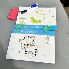 A 32-Page Reusable Exercise Book , Including Exercises For Writing Numbers And Letters, Pen Control Training And Drawing Education Control Training, And Learning Writing Skills Development,Christmas Stocking Fillers, Christmas Gifts - Multicolor - View 4