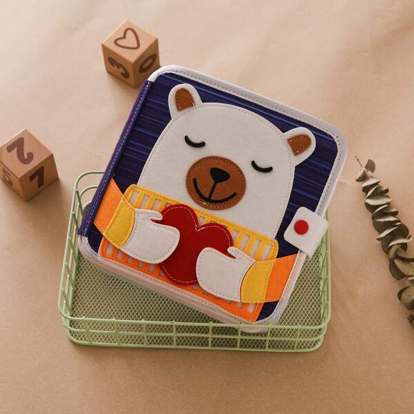 Livro de pano macio para bebês, aprimorando a capacidade cognitiva do bebê, livro de pano colorido - treinamento visual e auditivo cativante com caudas de animais de desenho animado, poliéster macio, brinquedo de aprendizagem infantil, livro de pano durável, à prova d'água e antiderrapante para educação infantil, estimulando a cognição tátil e visual do bebê, adequado como presente de Natal, aniversário e outros feriados!